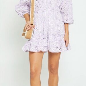 Delicate Lavender Eyelet Dress